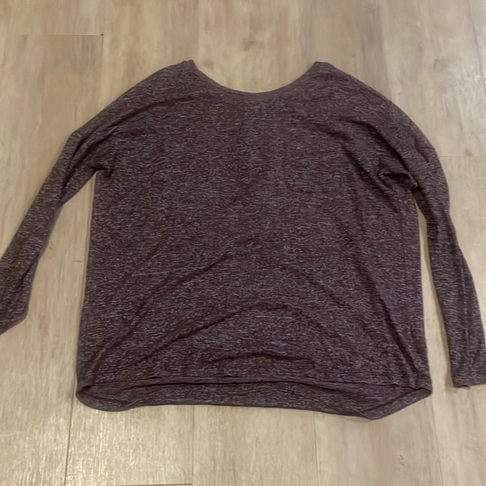flowy long sleeve purple shirt